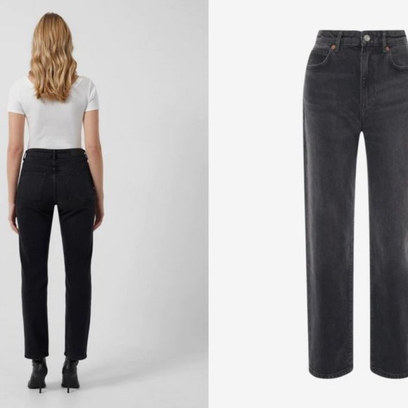 French Connection Palmira High Rise Stretch Jean (8) Black - Picture 2 of 4